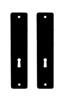 Deurschild zwart SL56 bontebaardsleutel aluminium kortschild - Per set